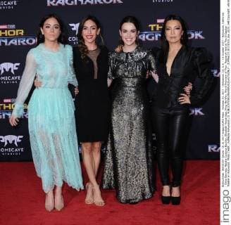 October 10, 2017 - Hollywood, CA, U.S. - 10 October 2017 - Hollywood, California - Chloe Bennett, Natalia Cordova-Buckley, Elizabeth Henstridge, Ming-Na Wen. World Premiere of Thor: Ragnarok held at The El Capitan Theater in Hollywood. Photo Credit: AdMedia Hollywood U.S. - ZUMAa123 20171010_zaa_a123_148 Copyright: xBirdiexThompsonx
