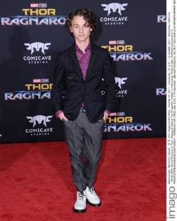 October 10, 2017 - Hollywood, CA, U.S. - 10 October 2017 - Hollywood, California - Wyatt Oleff. World Premiere of Thor: Ragnarok held at The El Capitan Theater in Hollywood. Photo Credit: AdMedia Hollywood U.S. - ZUMAa123 20171010_zaa_a123_174 Copyright: xBirdiexThompsonx