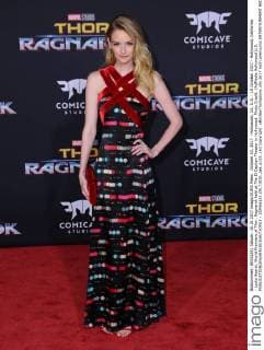 October 10, 2017 - Hollywood, CA, U.S. - 10 October 2017 - Hollywood, California - Lydia Hearst. World Premiere of Thor: Ragnarok held at The El Capitan Theater in Hollywood. Photo Credit: AdMedia Hollywood U.S. - ZUMAa123 20171010_zaa_a123_163 Copyright: xBirdiexThompsonx