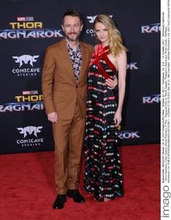 October 10, 2017 - Hollywood, CA, U.S. - 10 October 2017 - Hollywood, California - Chris Hardwick, Lydia Hearst. World Premiere of Thor: Ragnarok held at The El Capitan Theater in Hollywood. Photo Credit: AdMedia Hollywood U.S. - ZUMAa123 20171010_zaa_a123_166 Copyright: xBirdiexThompsonx