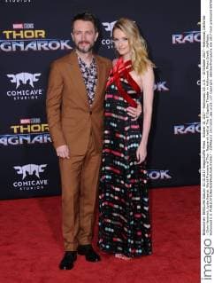 October 10, 2017 - Hollywood, CA, U.S. - 10 October 2017 - Hollywood, California - Chris Hardwick, Lydia Hearst. World Premiere of Thor: Ragnarok held at The El Capitan Theater in Hollywood. Photo Credit: AdMedia Hollywood U.S. - ZUMAa123 20171010_zaa_a123_157 Copyright: xBirdiexThompsonx