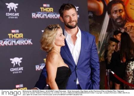 Chris Hemsworth, Elsa Pataky at the Premiere of Marvel Studios Thor: Ragnarok held at El Capitan Theatre in Hollywood, CA, October 10, 2017.  Copyright: xJosephxMartinezx 33448_066JM