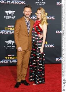 Chris Hardwick and his Wife Lydia Hearst at the Thor Film Premiere at 10 10 2017 in Hollywood Los Angeles Thor Film premiere in Los Angeles 2017