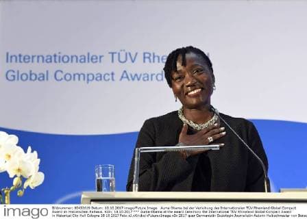 Auma Obama at the award Ceremony the International TÜV Rhineland Global Compact Award in Historical City Hall Cologne 10 10 2017 Foto:xJ.xKrickx xFuturexImage