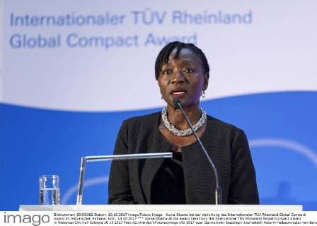 Auma Obama at the award Ceremony the International TÜV Rhineland Global Compact Award in Historical City Hall Cologne 10 10 2017 Foto:xC.xHardtx xFuturexImage