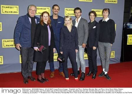 Friedrich from Thun Marlene Morreis Max from Thun Anna Mary Effort Florian Odendahl Anne Schäfer and Moritz Bock at the Premiere if Women Undressing on the 25 Film Festival Hamburg 2017 in Cinemaxx Dammtor Hamburg 10 10 2017 Foto:xC.xTamckex xFuturexImage