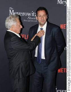 October 11, 2017 - Hollywood, California, U.S. - Dustin Hoffman, Adam Sandler attends The Los Angeles Premiere of The Meyerowitz Stories held at the Directors Guild Of America in Los Angeles, California on October 11, 2017. 2017 Hollywood U.S. - ZUMAl86_ 20171011_zaf_l86_032 Copyright: xDavexLongendykex