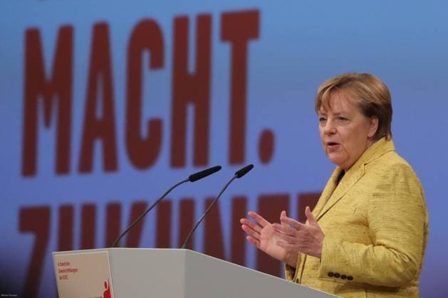 IG BCE Congress in Hanover HCC Chancellor Angela Merkel