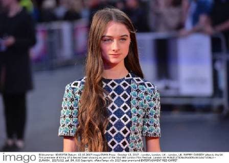 October 12, 2017 - London, London, UK - London, UK. RAFFEY CASSIDY attends the UK film premiere of Killing Of A Sacred Deer showing as part of the 51st BFI London Film Festival. London UK  - ZUMAl94_ 20171012_zaf_l94_010 Copyright: xRayxTangx