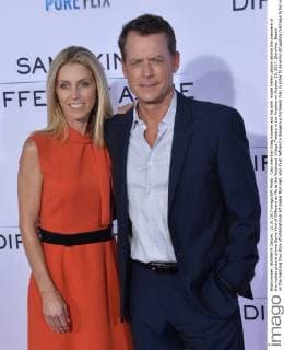 Cast member Greg Kinnear and his wife, model Helen Labdon attend the premiere of the motion picture drama Some Kind of Different as Me at the Westwood Village Theatre in Los Angeles on October 12, 2017. Storyline: Based on the inspiring true story of international art dealer Ron Hall, who must befriend a dangerous homeless man in order to save his struggling marriage to his wife, a woman whose dreams will lead all three of them on the journey of their lives.  LAP2017101216 JIMxRUYMEN