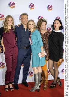 Stephanie Krogmann Hannes Jaennicke Susanne Bormann Muriel Baumeister and Mimi Fiedler at the Premiere the SAT 1 Films not with us the in Delphi LUX Cinema Berlin 12 10 2017 Foto:xK.xWernerx xFuturexImage