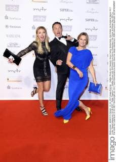 Stefan Mross with Girlfriend Anna Carina Woitschack Kim Fisher at Golden Hen 2017 in the trade Fair Leipzig at 13 10 2017 Red Carpet