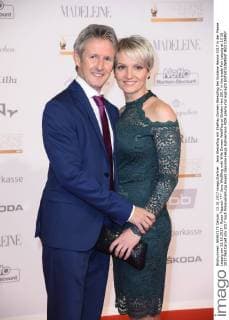 Jens Weißflog with Wife Doreen Weißflog at Golden Hen 2017 in the trade Fair Leipzig at 13 10 2017 Red Carpet
