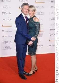 Jens Weißflog with Wife Doreen Weißflog at Golden Hen 2017 in the trade Fair Leipzig at 13 10 2017 Red Carpet