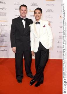 Andrej Hermlin with Son David Hermlin at Golden Hen 2017 in the trade Fair Leipzig at 13 10 2017 Red Carpet