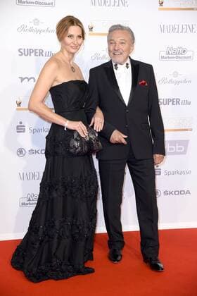 Karel God with Wife Ivana at Golden Hen 2017 in the trade Fair Leipzig at 13 10 2017 Red Carpet