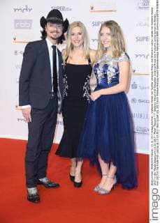 Stefanie Hertel with Daughter Johanna Mross and Husband Lanny Lanner at Golden Hen 2017 in the trade Fair Leipzig at 13 10 2017 Red Carpet