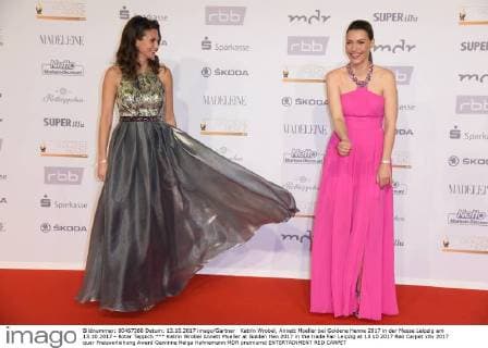 Katrin Wrobel Annett Moeller at Golden Hen 2017 in the trade Fair Leipzig at 13 10 2017 Red Carpet