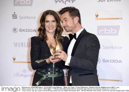 Florian Silbereisen Katarina Witt at Golden Hen 2017 in the trade Fair Leipzig at 13 10 2017 Prize winners