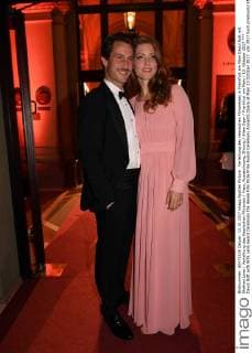 David Rott with Wife Lena award Ceremony the Hesse Film Prize Prize Award Ceremony Ancients Opera at Main 13 October 2017