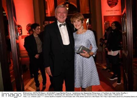 Volker Bouffier Hessian Prime Minister with Wife award Ceremony the Hesse Film Prize Prize Award Ceremony Ancients Opera at Main 13 October 2017