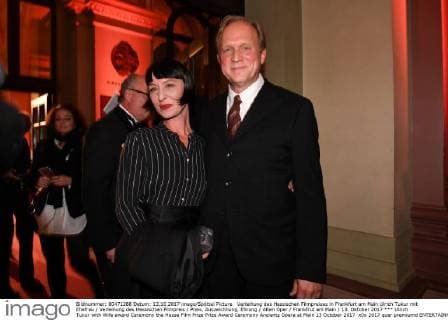 Ulrich Tukur with Wife award Ceremony the Hesse Film Prize Prize Award Ceremony Ancients Opera at Main 13 October 2017