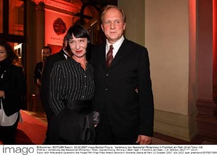 Ulrich Tukur with Wife award Ceremony the Hesse Film Prize Prize Award Ceremony Ancients Opera at Main 13 October 2017