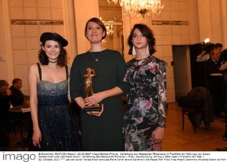 Lea van acken Teresa Hoerl and Lisa Marie Koroll award Ceremony the Hesse Film Prize Prize Award Ceremony Ancients Opera at Main 13 October 2017