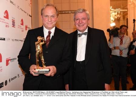 Ulrich Tukur and Volker Bouffier Hessian Prime Minister award Ceremony the Hesse Film Prize Prize Award Ceremony Ancients Opera at Main 13 October 2017