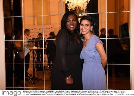 Neda Rahmanian and Thelma Buabeng award Ceremony the Hesse Film Prize Prize Award Ceremony Ancients Opera at Main 13 October 2017