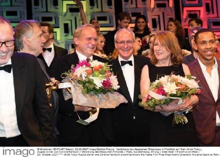 Ulrich Tukur August Zirner and Corinna Harfouch award Ceremony the Hesse Film Prize Prize Award Ceremony Ancients Opera at Main 13 October 2017