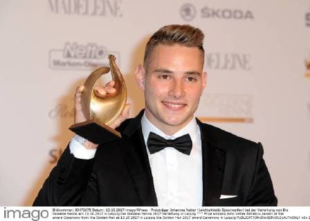 Prize winners John Vetter Athletics Javelin at the award Ceremony from the Golden Hen at 13 10 2017 in Leipzig the Golden Hen 2017 award Ceremony in Leipzig
