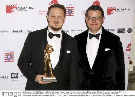 Tom cheerful and Boris Rhine at the 28 award Ceremony the Hesse Film and Kinopreises in the Ancients Opera Frankfurt 13 10 2017 Foto:xP.xBackx xFuturexImage