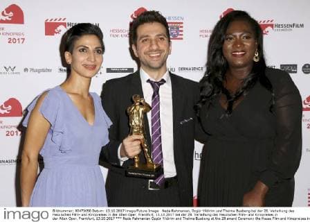 Neda Rahmanian Özgür Yildirim and Thelma Buabeng at the 28 award Ceremony the Hesse Film and Kinopreises in the Ancients Opera Frankfurt 13 10 2017 at the 28 award Ceremony the Hesse Film and Kinopreises in the Ancients Opera Frankfurt 13 10 2017 Foto:xP.xBackx xFuturexImage