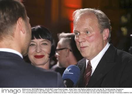 Ulrich Tukur with Wife Catherine John at the 28 award Ceremony the Hesse Film and Kinopreises in the Ancients Opera Frankfurt 13 10 2017 Foto:xP.xBackx xFuturexImage
