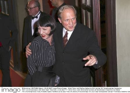 Ulrich Tukur with Wife Catherine John at the 28 award Ceremony the Hesse Film and Kinopreises in the Ancients Opera Frankfurt 13 10 2017 Foto:xP.xBackx xFuturexImage
