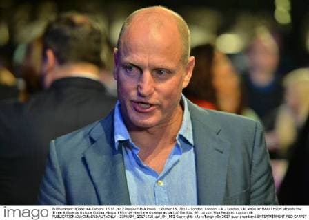 October 15, 2017 - London, London, UK - London, UK. WOODY HARRLESON attends the Three Billboards Outside Ebbing Missouri Film UK Premiere showing as part of the 51st BFI London Film Festival. London UK  - ZUMAl94_ 20171015_zaf_l94_092 Copyright: xRayxTangx