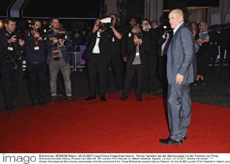 Woody Harrelson at the Closing ceremonies with the premeire from Three Billboards outside Ebbing Missouri on the 61 BFI London Film Festival in Odeon Leicester Square London 15 10 2017 Woody Harrelson  Foto:xS.xVasx xFuturexImage