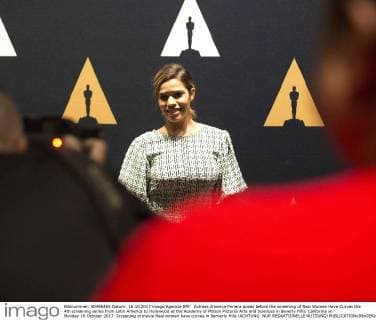 Actress America Ferrera poses before the screening of Real Women Have Curves the 4th screening series from Latin America to Hollywood at the Academy of Motion Pictures Arts and Sciences in Beverly Hills, California on Monday 16 October 2017. Screening of movie Real women have curves in Berverly Hills !ACHTUNG: NUR REDAKTIONELLE NUTZUNG!  Copyright: xSAALIKxKHANx EU01 20171017-636438162990789446