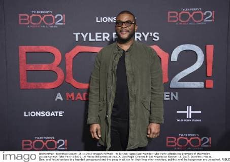 Bilder des Tages Cast member Tyler Perry attends the premiere of the motion picture comedy Tyler Perry s Boo 2! .A Madea Halloween at the L.A. Live Regal Cinemas in Los Angeles on October 16, 2017. Storyline: Madea, Bam, and Hattie venture to a haunted campground and the group must run for their lives when monsters, goblins, and the boogeyman are unleashed.  LAP20171016821 PHILxMCCARTEN