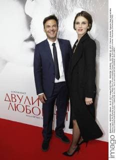 MOSCOW, RUSSIA - OCTOBER 16, 2017: French director Francois Ozon and actress Marine Vacth at the Russian premiere of Ozon s latest film L Amant double Amant Double at the Moskva cinema. Alexander Shcherbak TASS  TS064D58