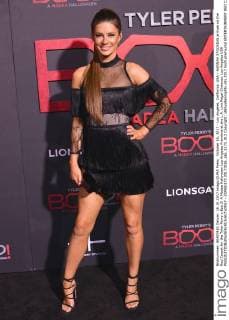 October 16, 2017 - Los Angeles, California, USA - HANNAH STOCKING arrives on the Red Carpet for the Tyler Perry s Boo 2! A Madea Halloween Los Angeles Premiere at the L.A. Live Regal Cinemas. Los Angeles USA - ZUMAb173 20171016_zap_b173_012 Copyright: xBillyxBennightx