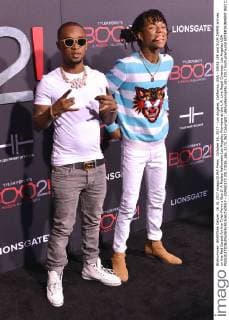 October 16, 2017 - Los Angeles, California, USA - SWAE LEE and SLIM JXMMI arrives on the Red Carpet for the Tyler Perry s Boo 2! A Madea Halloween Los Angeles Premiere at the L.A. Live Regal Cinemas. Los Angeles USA - ZUMAb173 20171016_zap_b173_063 Copyright: xBillyxBennightx