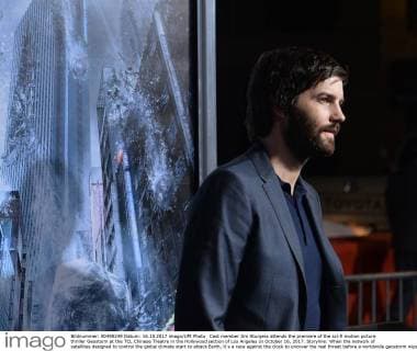 Cast member Jim Sturgess attends the premiere of the sci-fi motion picture thriller Geostorm at the TCL Chinese Theatre in the Hollywood section of Los Angeles on October 16, 2017. Storyline: When the network of satellites designed to control the global climate start to attack Earth, it s a race against the clock to uncover the real threat before a worldwide geostorm wipes out everything and everyone.  LAP2017101630 JIMxRUYMEN