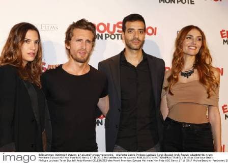 Charlotte Gabris Philippe Lacheau Tarek Boudali Andy Rowski CELEBRITES Avant Premiere Epouse Moi Mon Pote UGC Bercy 17 10 2017 MichaelBaucher Panoramic 