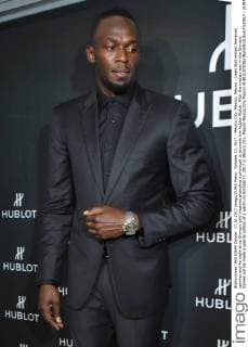 October 17, 2017 - Mexico City, Mexico, Mexico - Usain Bolt retired Jamaican sprinter and An eight-time Olympic gold medalist attending a photocall to promote the Hublot Watch. With the medals won in the Olympic Games will be made a special edition of a watch on October17, 2017 in Mexico City, Mexico Mexico City Mexico  - ZUMAn230 20171017_zaa_n230_352 Copyright: xCarlosxTischlerx