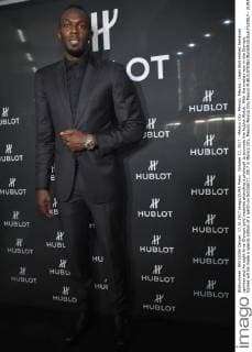 October 17, 2017 - Mexico City, Mexico, Mexico - Usain Bolt retired Jamaican sprinter and An eight-time Olympic gold medalist attending a photocall to promote the Hublot Watch. With the medals won in the Olympic Games will be made a special edition of a watch on October17, 2017 in Mexico City, Mexico Mexico City Mexico  - ZUMAn230 20171017_zaa_n230_353 Copyright: xCarlosxTischlerx