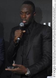 October 17, 2017 - Mexico City, Mexico, Mexico - Usain Bolt retired Jamaican sprinter and An eight-time Olympic gold medalist attending a photocall to promote the Hublot Watch. With the medals won in the Olympic Games will be made a special edition of a watch on October17, 2017 in Mexico City, Mexico Mexico City Mexico  - ZUMAn230 20171017_zaa_n230_351 Copyright: xCarlosxTischlerx