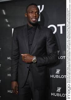 October 17, 2017 - Mexico City, Mexico, Mexico - Usain Bolt retired Jamaican sprinter and An eight-time Olympic gold medalist attending a photocall to promote the Hublot Watch. With the medals won in the Olympic Games will be made a special edition of a watch on October17, 2017 in Mexico City, Mexico Mexico City Mexico  - ZUMAn230 20171017_zaa_n230_346 Copyright: xCarlosxTischlerx
