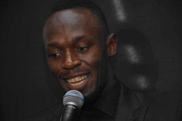 October 17, 2017 - Mexico City, Mexico, Mexico - Usain Bolt retired Jamaican sprinter and An eight-time Olympic gold medalist attending a photocall to promote the Hublot Watch. With the medals won in the Olympic Games will be made a special edition of a watch on October17, 2017 in Mexico City, Mexico Mexico City Mexico  - ZUMAn230 20171017_zaa_n230_345 Copyright: xCarlosxTischlerx